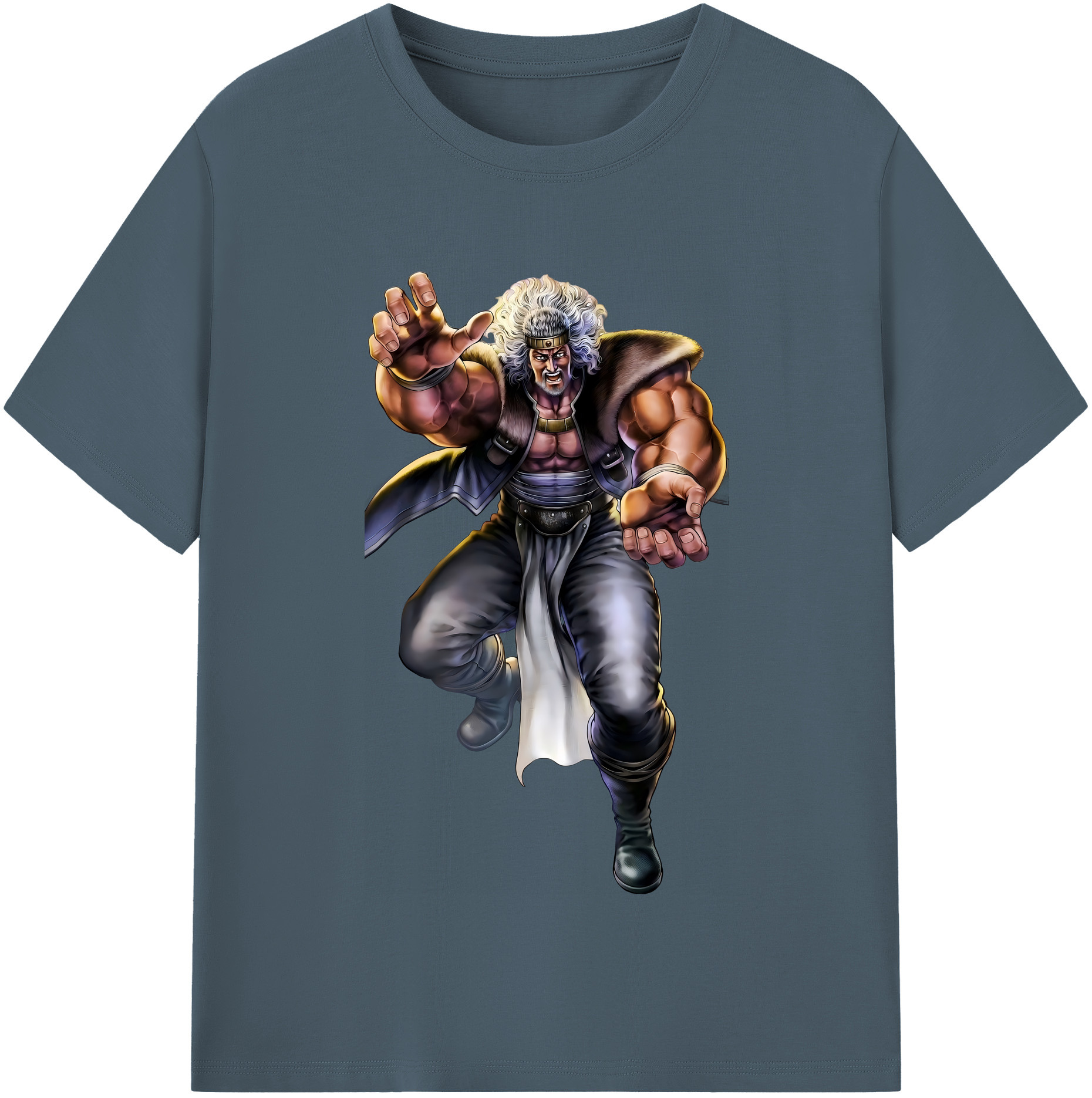 （画像用） 北斗の拳 Fist of the North Star 綿100％半袖Tシャツ（フロントプリント）